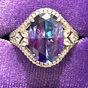 All Around Boutique AAB 925 Surprise Stone Split Oval GOT Sz6 NWOT